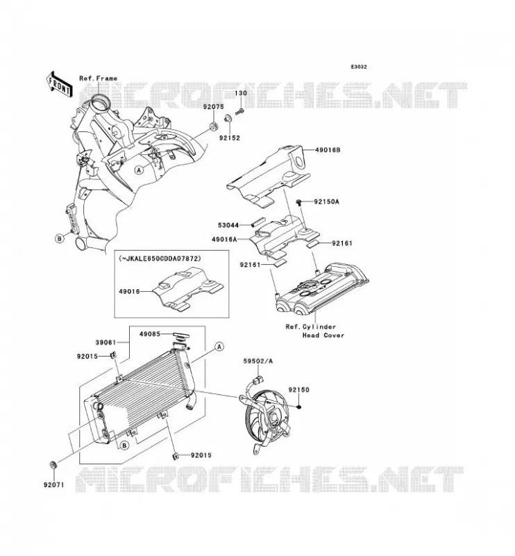 RADIATEUR Kawasaki MOTOS 650 2013 VERSYS 650 ABS  KLE650DDF
