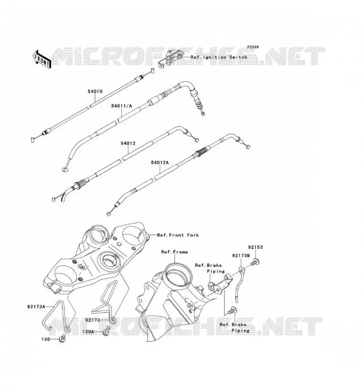 CABLES Kawasaki MOTOS 650 2014 VERSYS 650 ABS  KLE650DEF