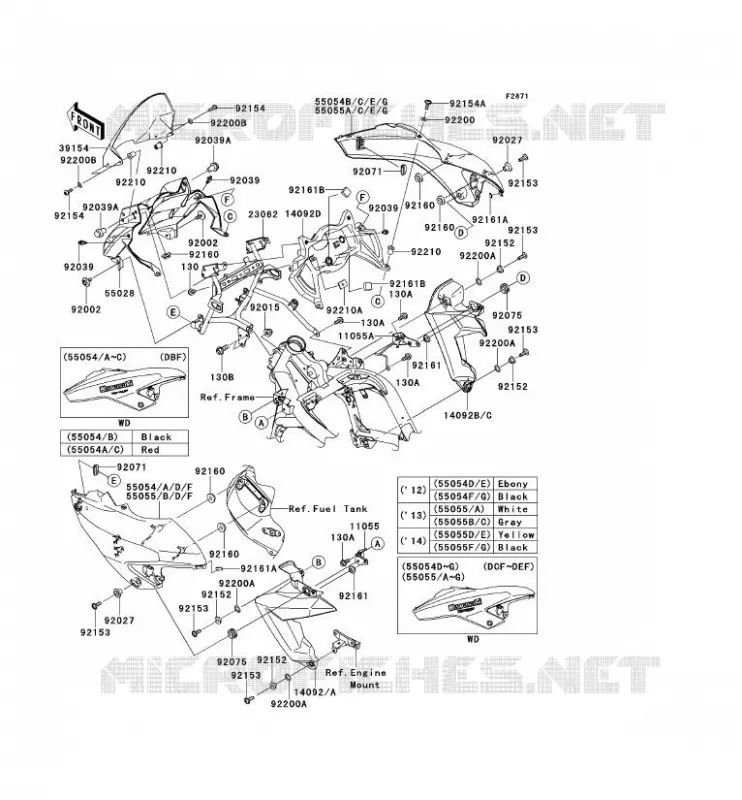 CARENAGE Kawasaki MOTOS 650 2014 VERSYS 650 ABS  KLE650DEF