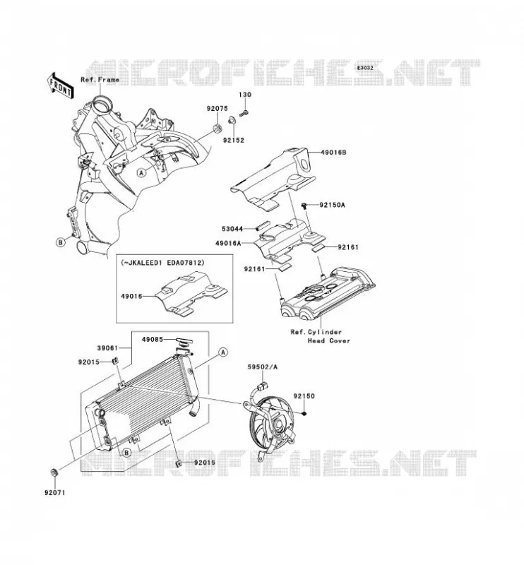 RADIATEUR Kawasaki MOTOS 650 2014 VERSYS 650 ABS  KLE650DEF