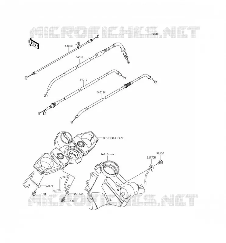 CABLES Kawasaki MOTOS 650 2015 VERSYS 650  KLE650EFF
