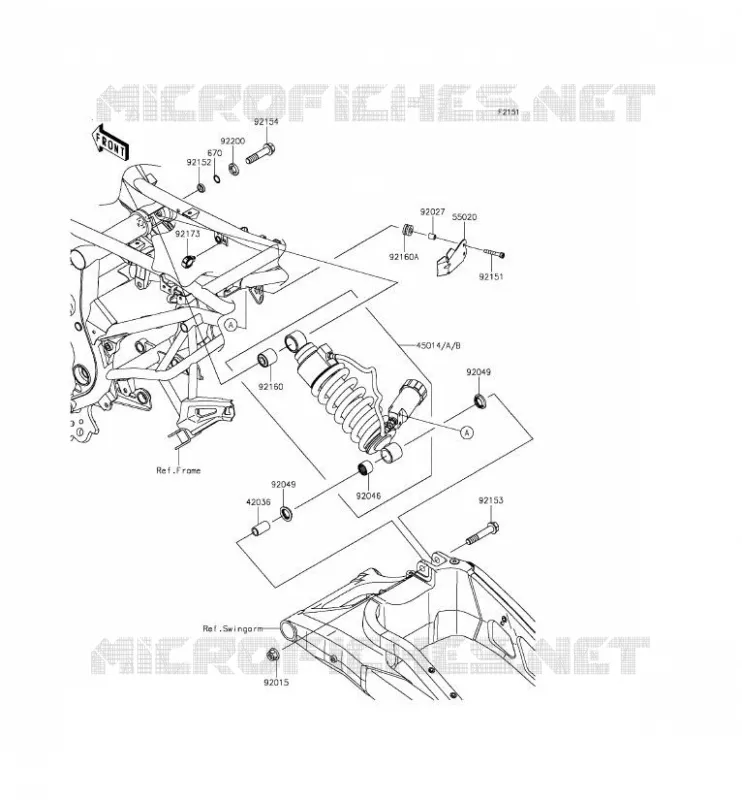 SUSPENSION/AMORTISSEUR Kawasaki MOTOS 650 2015 VERSYS 650 ABS  KLE650FFF