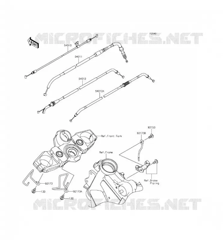 CABLES Kawasaki MOTOS 650 2015 VERSYS 650 ABS  KLE650FFF