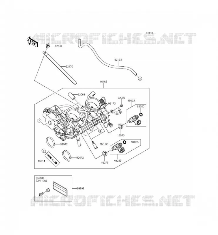 CARBU Kawasaki MOTOS 650 2015 VERSYS 650 ABS  KLE650FFF