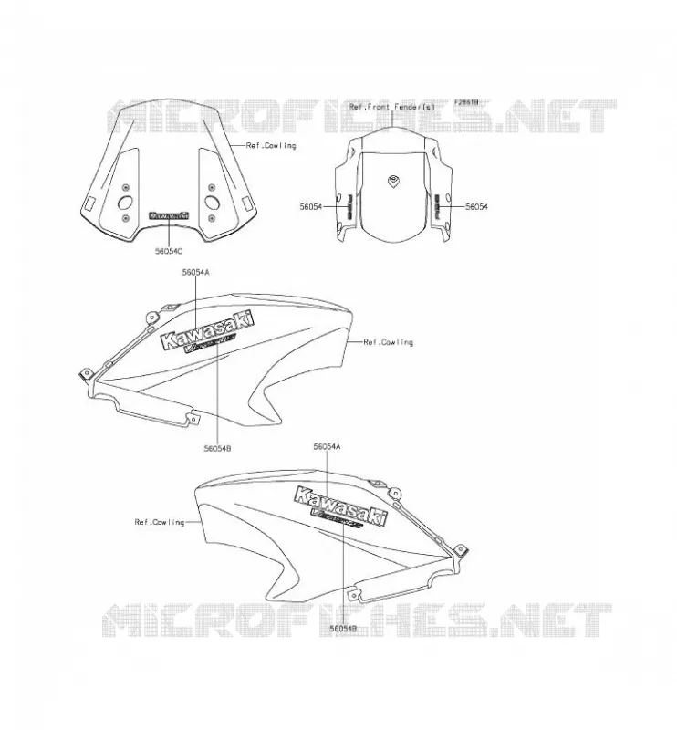 STICKER(WHITE) Kawasaki MOTOS 650 2015 VERSYS 650 ABS  KLE650FFF