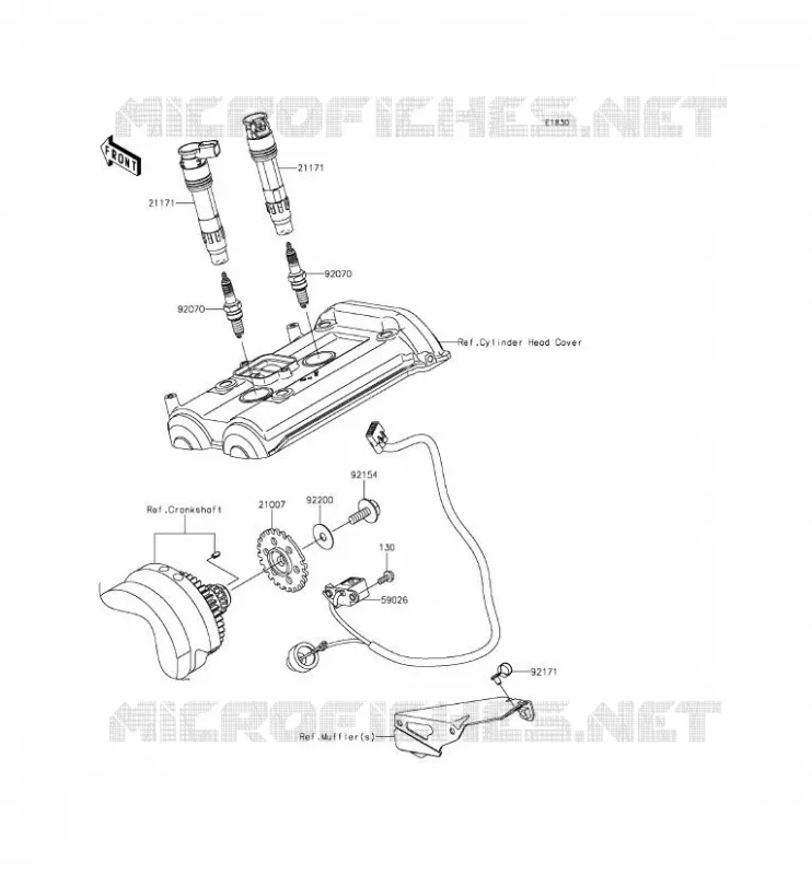 SYSTEME D&acute;ALLUMAGE Kawasaki MOTOS 650 2015 VERSYS 650 ABS  KLE650FFF