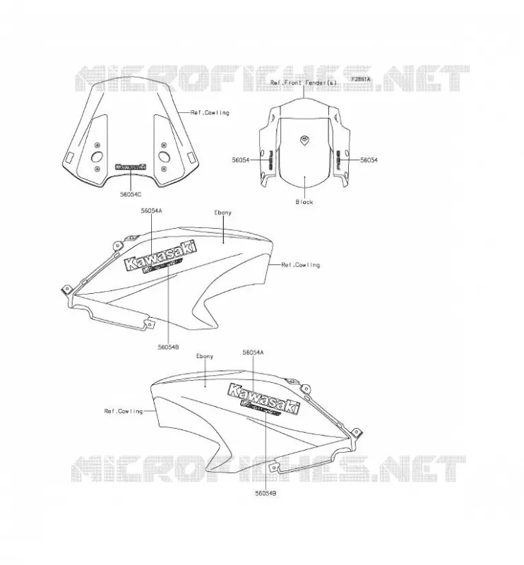 STICKER (NOIR) Kawasaki MOTOS 650 2015 VERSYS 650 ABS  KLE650FFF