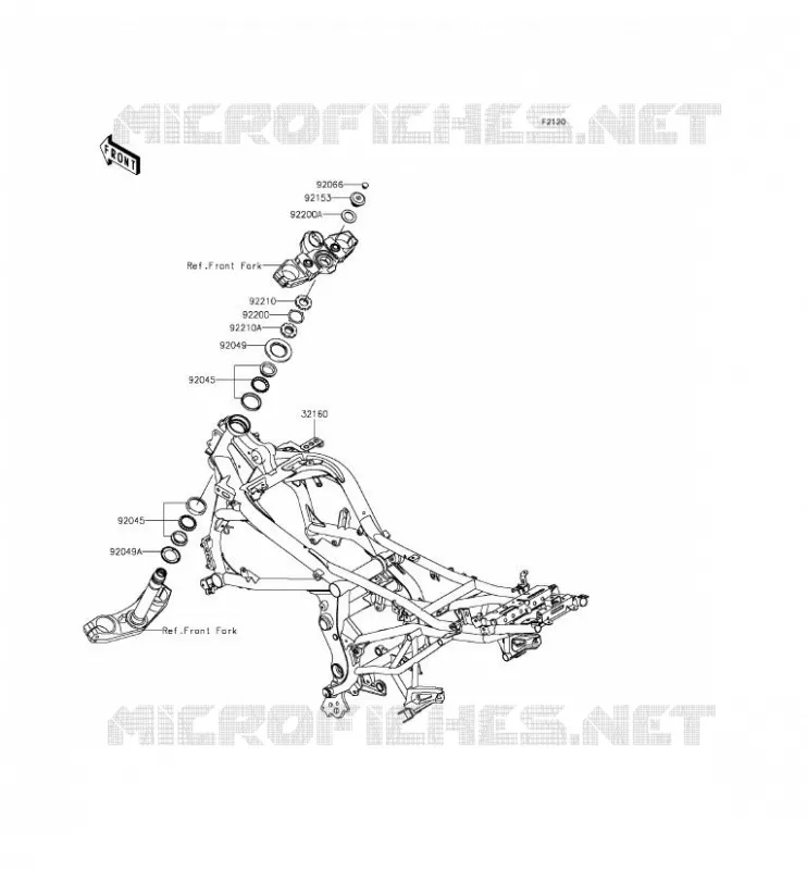 CH&Acirc;SSIS Kawasaki MOTOS 650 2015 VERSYS 650 ABS  KLE650FFF