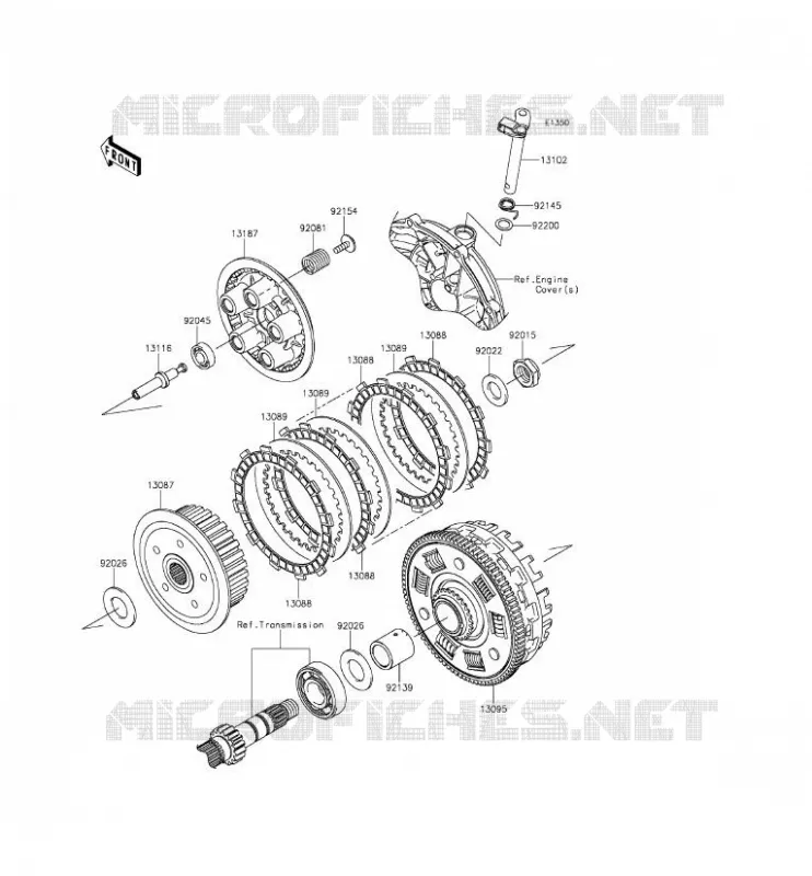 EMBRAYAGE Kawasaki MOTOS 650 2015 VERSYS 650 ABS  KLE650FFF