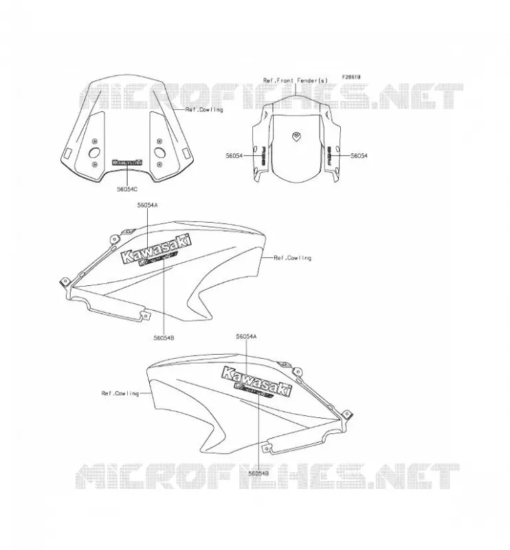 STICKER(WHITE)(CA,US) Kawasaki MOTOS 650 2015 VERSYS 650 ABS  KLE650FFF