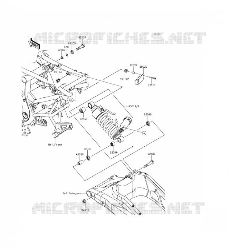 SUSPENSION/AMORTISSEUR Kawasaki MOTOS 650 2015 VERSYS 650 ABS  KLE650FFF