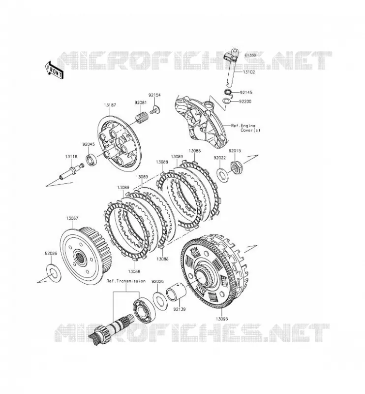 EMBRAYAGE Kawasaki MOTOS 650 2016 VERSYS 650 ABS  KLE650FGF