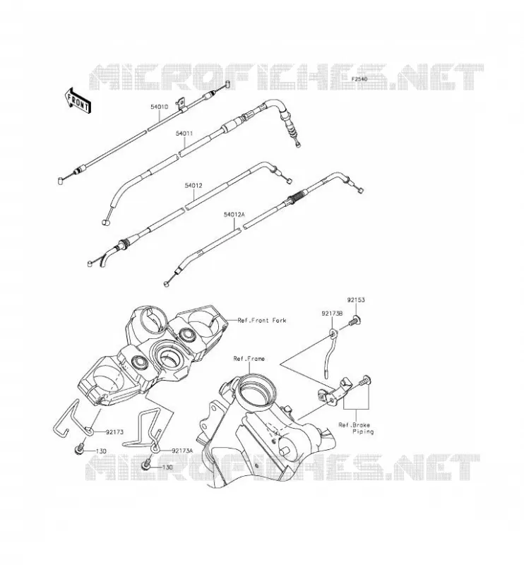 CABLES Kawasaki MOTOS 650 2016 VERSYS 650 ABS  KLE650FGF