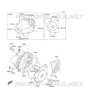 COUVERCLES MOTEUR pour Kawasaki KLX125L