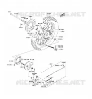 MOYEU ARRIERE pour Kawasaki KLX125L
