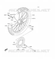 MOYEU AVANT pour Kawasaki KLX125L