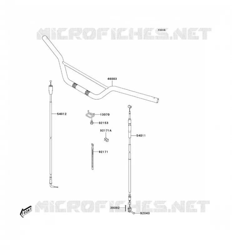 GUIDON Kawasaki TOUT-TERRAIN 125 2004 KLX125L  KLX125-B2