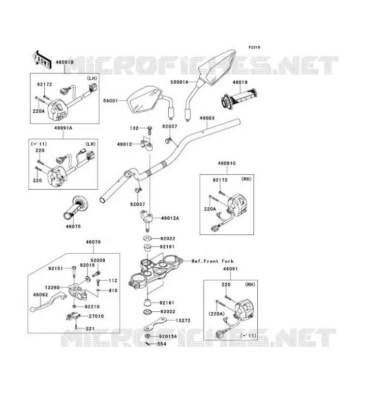 GUIDON Kawasaki MOTOS 125 2010 D-TRACKER 125  KLX125DAF