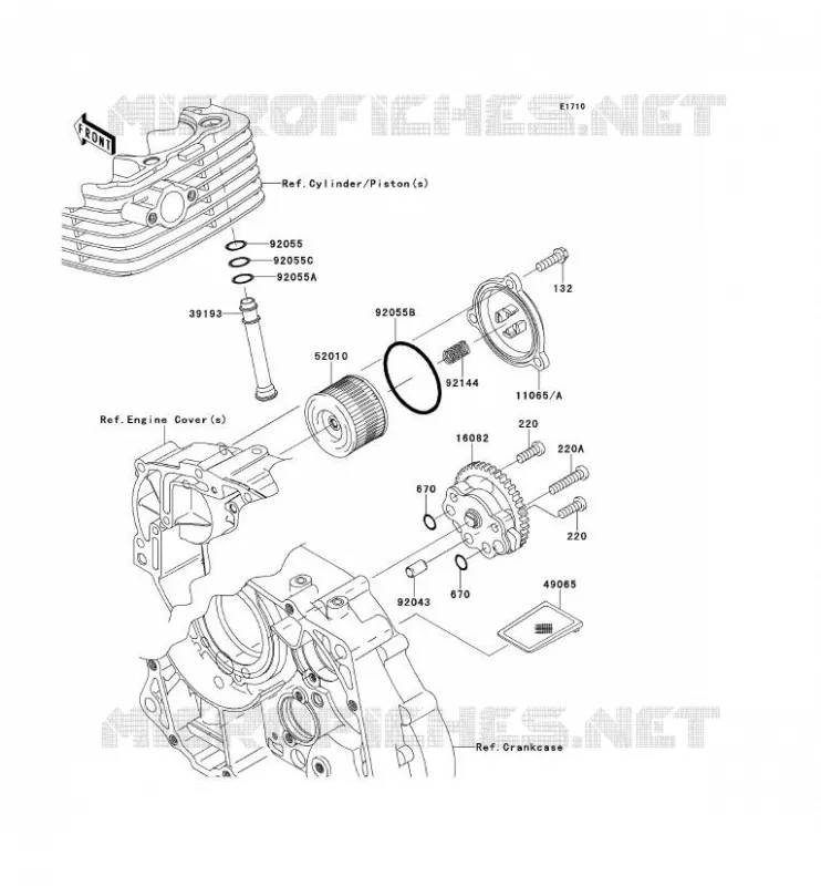 POMPE A HUILE Kawasaki MOTOS 125 2013 D-TRACKER 125  KLX125DDF