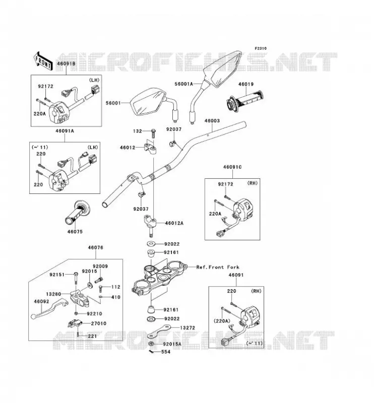 GUIDON Kawasaki MOTOS 125 2014 D-TRACKER 125  KLX125DEF