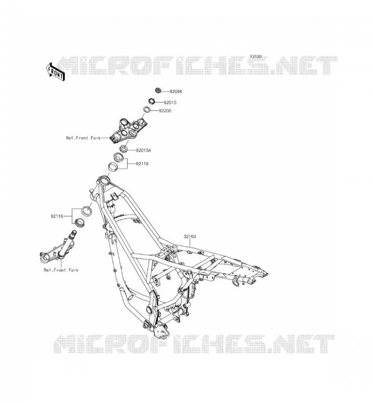 CH&Acirc;SSIS Kawasaki TOUT-TERRAIN 150 2014 KLX150L  KLX150EEF