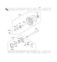 MOYEU AVANT pour Kawasaki KLX250R