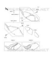 CACHE LAT&Eacute;RAL pour Kawasaki KLX250R