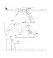GARDE BOUE pour Kawasaki KLX250R