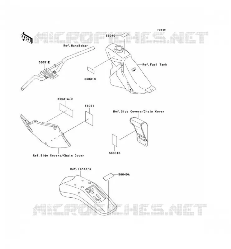 LABEL Kawasaki TOUT-TERRAIN 250 1994 KLX250  KLX250-G1