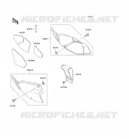 CACHE LAT&Eacute;RAL/GARDE CHAINE pour Kawasaki D-TRACKER