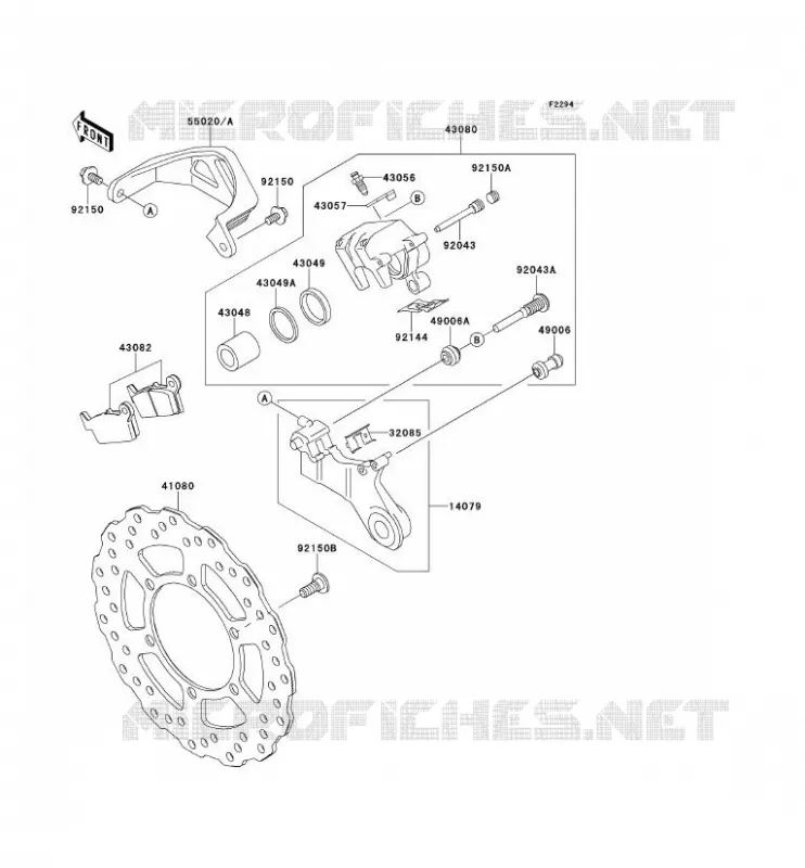 FREIN ARRIERE Kawasaki TOUT-TERRAIN 250 2009 KLX250  KLX250S9F
