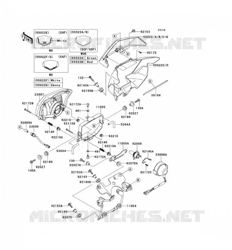 OPTIQUE(S) Kawasaki TOUT-TERRAIN 250 2012 KLX250  KLX250SCF