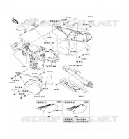 CACHE LAT&Eacute;RAL/GARDE CHAINE pour Kawasaki KLX250