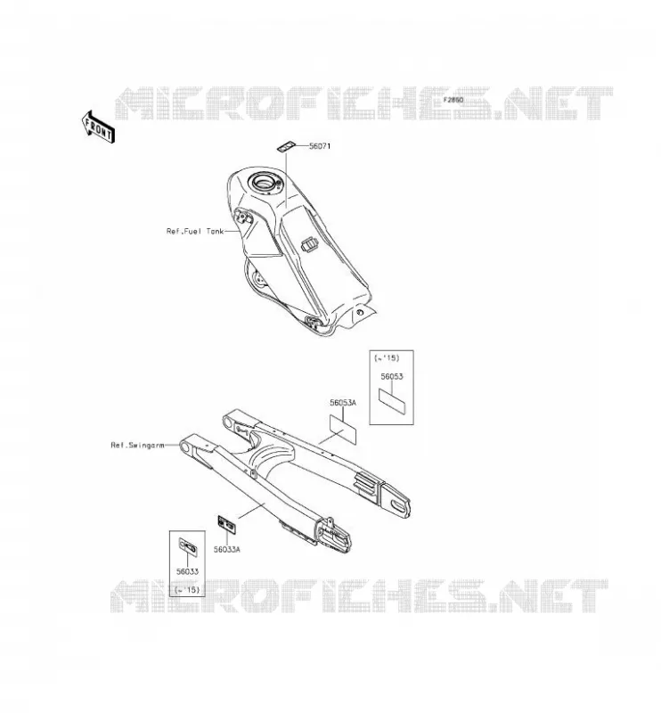 LABEL Kawasaki TOUT-TERRAIN 250 2015 KLX250  KLX250SFF
