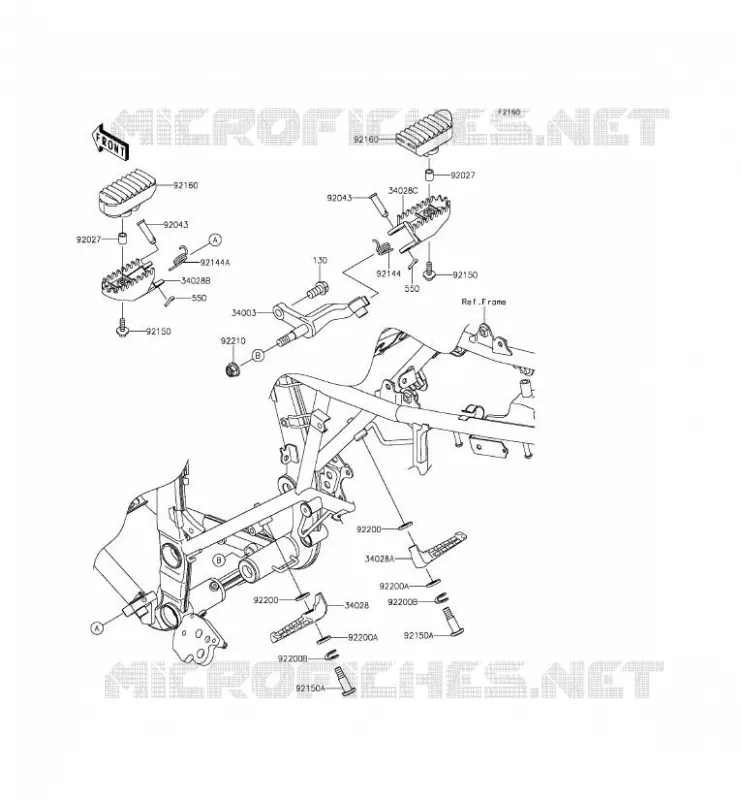 REPOSE PIED Kawasaki TOUT-TERRAIN 250 2015 KLX250  KLX250SFF