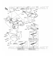 CACHE LAT&Eacute;RAL/GARDE CHAINE pour Kawasaki KLX250S