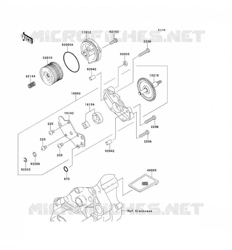 POMPE A HUILE Kawasaki TOUT-TERRAIN 250 2013 KLX250S  KLX250TDF