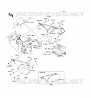 CACHE LAT&Eacute;RAL/GARDE CHAINE pour Kawasaki KLX250S