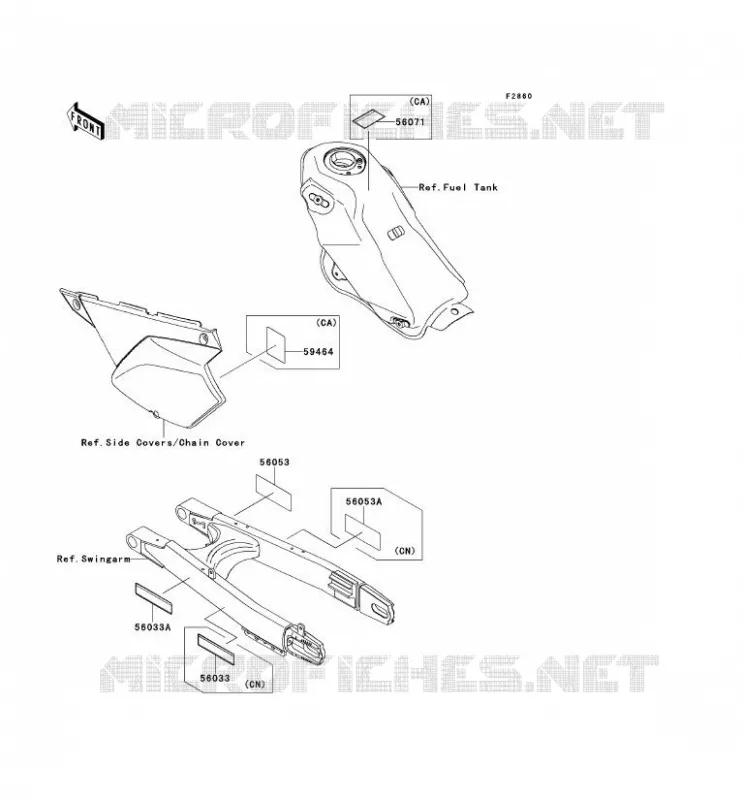 LABEL Kawasaki TOUT-TERRAIN 250 2014 KLX250S  KLX250TEF