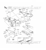 CACHE LAT&Eacute;RAL/GARDE CHAINE pour Kawasaki KLX250SF