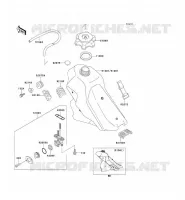 RESERVOIR CARBURANT pour Kawasaki KLX300R