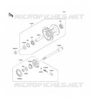 MOYEU AVANT pour Kawasaki KLX300R