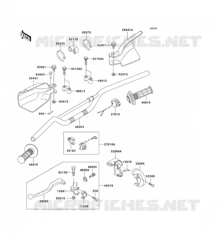 GUIDON Kawasaki TOUT-TERRAIN 300 2006 KLX300R  KLX300A6F