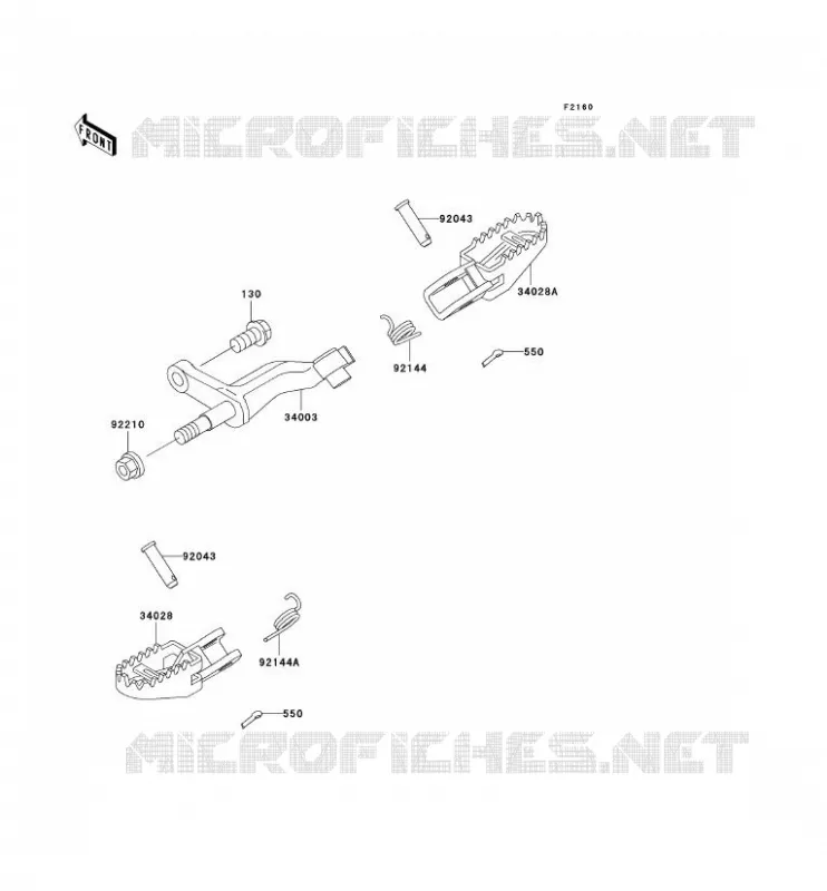 REPOSE PIED Kawasaki TOUT-TERRAIN 300 2007 KLX300R  KLX300A7F
