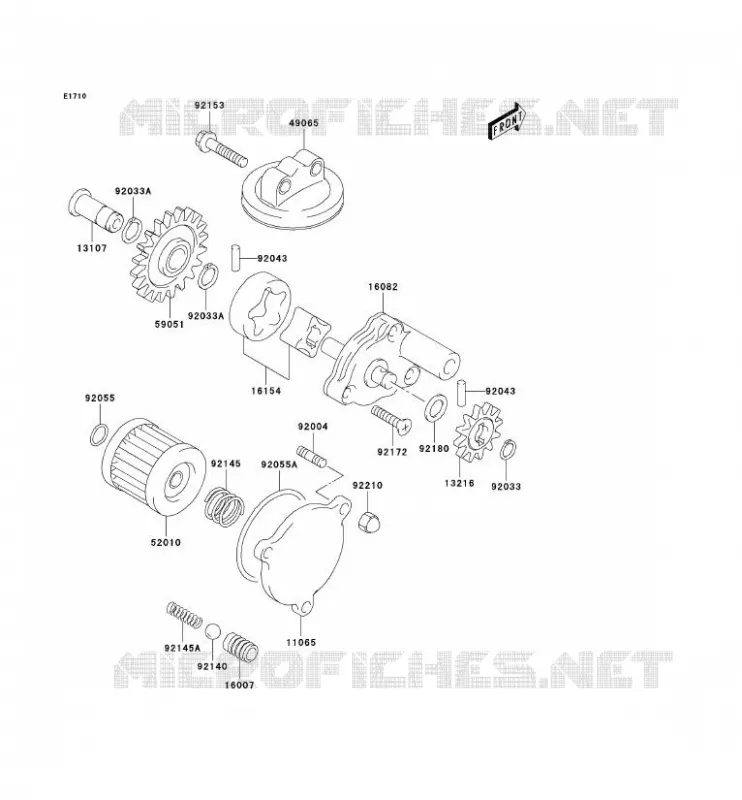 POMPE A HUILE Kawasaki TOUT-TERRAIN 400 2003 KLX400SR  KLX400-A1