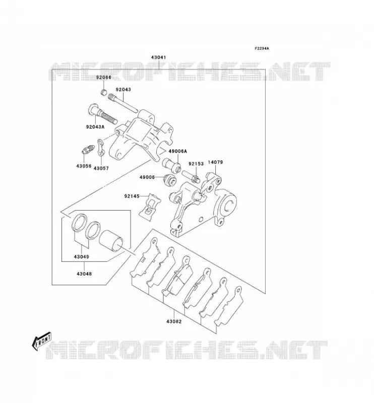 FREIN ARRIERE Kawasaki TOUT-TERRAIN 400 2004 KLX400SR  KLX400-A2