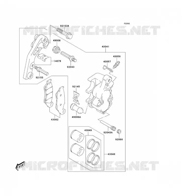 FREIN AVANT Kawasaki TOUT-TERRAIN 400 2004 KLX400SR  KLX400-A2