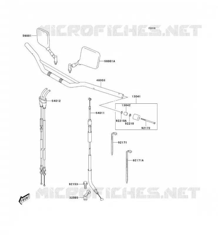 GUIDON Kawasaki TOUT-TERRAIN 400 2004 KLX400SR  KLX400-A2
