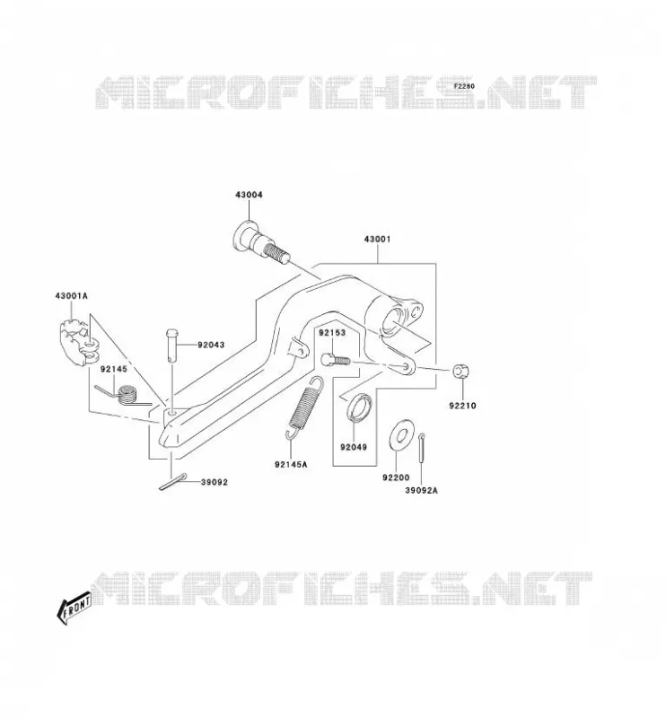 PEDALE DE FREIN Kawasaki TOUT-TERRAIN 400 2004 KLX400SR  KLX400-A2
