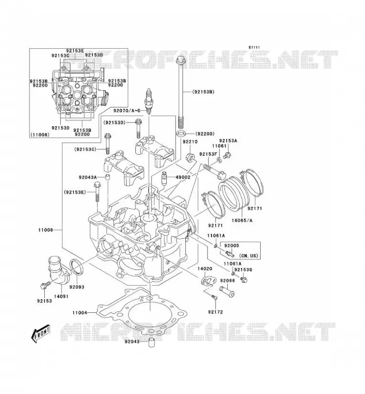 CULASSE Kawasaki TOUT-TERRAIN 400 2004 KLX400R  KLX400-B2